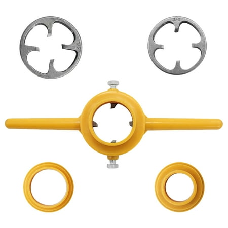 1 Set of 6PCS Water Pipe Threading Die Plastic Pipe Screw Die Tap Wrench Set for Home (Yellow+Grey)
1 Set of 6PCS Water Pipe Threading Die Plastic Pipe Screw Die Tap Wrench Set for Home (Yellow+Grey)