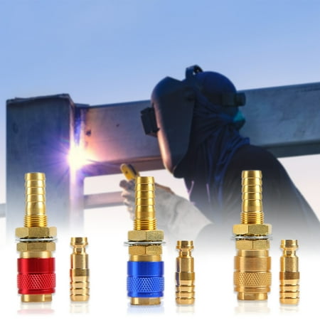 2-Pack of 10mm Water-Cooled Gas Adapters for Efficient Welding Torch Connection