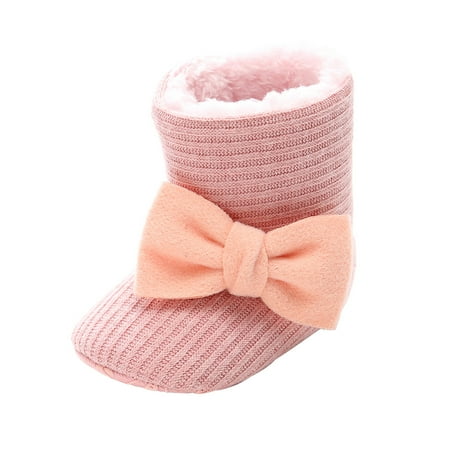 Knosfe Winter Toddler Slippers Children Non-Slip Fleece Lined First Walkers Infant Baby 0-18M Bow Boots
Knosfe Winter Toddler Slippers Children Non-Slip Fleece Lined First Walkers Infant Baby 0-18M Bow Boots