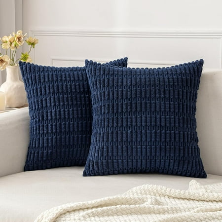 MIULEE Pack of 2 Corduroy Decorative Throw Pillow Covers 16x16 Inch Soft Boho Striped Pillow Covers Modern Farmhouse Home Decor for Sofa Living Room Couch Bed Dark Blue
MIULEE Pack of 2 Corduroy Decorative Throw Pillow Covers 16x16 Inch Soft Boho Striped Pillow Covers Modern Farmhouse Home Decor for Sofa Living Room Couch Bed Dark Blue