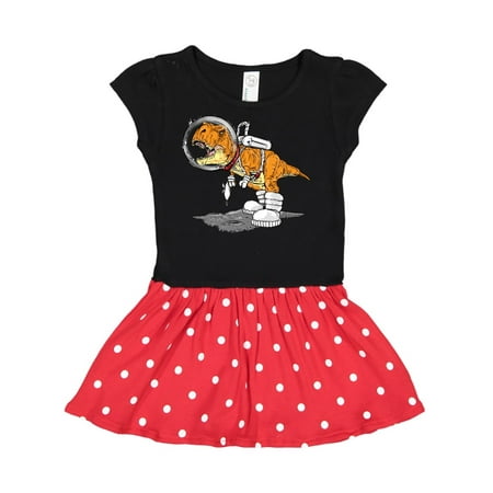 Inktastic Science Fiction Day Astronaut Dinosaur Gift Toddler Girl Dress