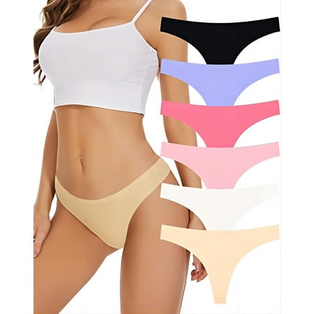 Sunm Boutique Sexy Thongs for Women 6 Pack Women s T Back Thong and G String Ladies No Show Seamless Panties G-String Underwear for Women
Sunm Boutique Sexy Thongs for Women 6 Pack Women s T Back Thong and G String Ladies No Show Seamless Panties G-String Underwear for Women
