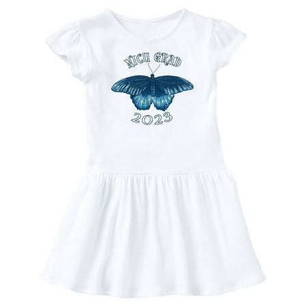 Inktastic NICU Grad 2023 with Blue Butterfly Gift Baby Girl Dress
