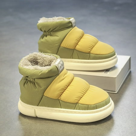 Snow Boots men‘s shoes new winter fleece-lined down slip-on non-slip bread thickened parent-child warm cotton-padded shoes 
Snow Boots men‘s shoes new winter fleece-lined down slip-on non-slip bread thickened parent-child warm cotton-padded shoes