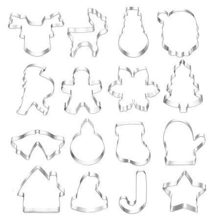 Whigetiy Set of 16 Christmas Biscuit Mould Stainless Steel Frosting Candy Fondant Cutters
Whigetiy Set of 16 Christmas Biscuit Mould Stainless Steel Frosting Candy Fondant Cutters