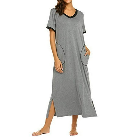 Spftem Women’S Nightshirt Short Sleeve Nightgown Ultra-Soft Full Length Sleepwear Dress
Spftem Women’S Nightshirt Short Sleeve Nightgown Ultra-Soft Full Length Sleepwear Dress