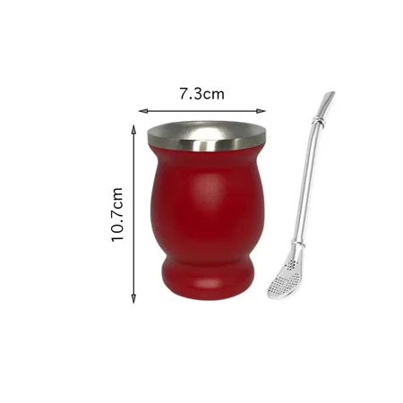 Double Wall 8oz Stainless Steel Bombillas Yerba Mate Tea Cup Insulation Gourd Tea Cup Mate Straw Set Kitchenware (02 230ML)
Double Wall 8oz Stainless Steel Bombillas Yerba Mate Tea Cup Insulation Gourd Tea Cup Mate Straw Set Kitchenware (02 230ML)