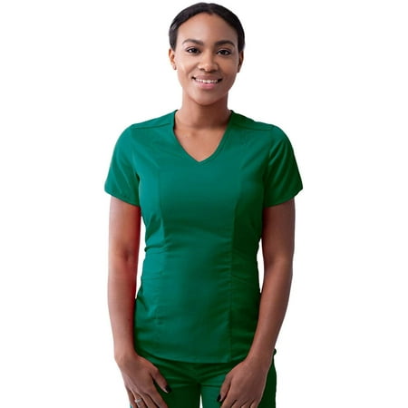 Adar Pro Scrubs For Women - Modern V-Neck Scrub Top