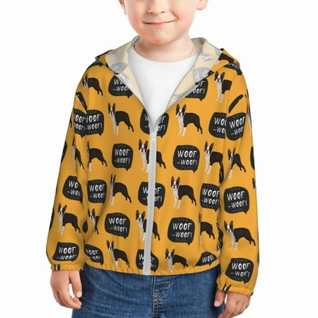 Sun Hoodie for Kids Dog boston terrier woof yellow Long Sleeve Swim Fishing Shirts Sun Protection Zip Up Jacket Clothing Athletic Hoodie
Sun Hoodie for Kids Dog boston terrier woof yellow Long Sleeve Swim Fishing Shirts Sun Protection Zip Up Jacket Clothing Athletic Hoodie
