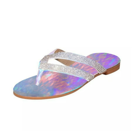 Kukoosong Womens Sandals Sandals Women Flat Rhinestone Crystal Slippers Comfy Beach Roman Shoes Flip Flop Flat Sandals for Women Blue 37
Kukoosong Womens Sandals Sandals Women Flat Rhinestone Crystal Slippers Comfy Beach Roman Shoes Flip Flop Flat Sandals for Women Blue 37
