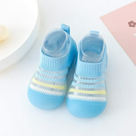 Cathalem Shoes for Kids Toddlers Boys Girls Boys Kids Leisure Shoes Mesh Soft Bottom Breathable Slip On Shoes Boys Kids Blue 18 Months