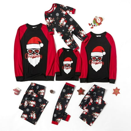 Leutsin Men dy Christmas Family Pajamas Matching Sleepwear Tops Blouse Pants Set