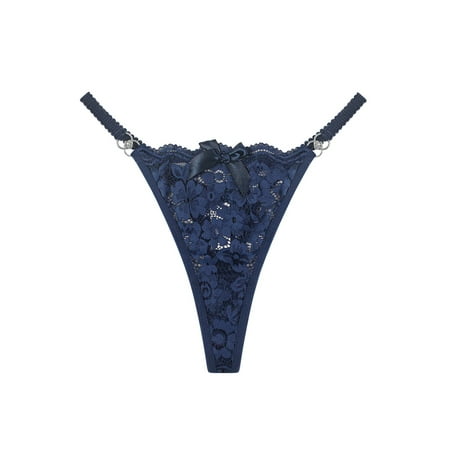 Frontwalk Ladies Thongs Floral Lace Panties Low Waist Underwear Party Sexy Lingerie G-String Underpants Dark Blue XS
Frontwalk Ladies Thongs Floral Lace Panties Low Waist Underwear Party Sexy Lingerie G-String Underpants Dark Blue XS