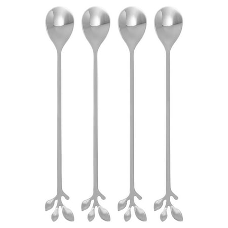 1 Set 4Pcs Stainless Steel Mixing Spoons Long Handle Coffee Spoons (Silver) 
1 Set 4Pcs Stainless Steel Mixing Spoons Long Handle Coffee Spoons (Silver)
