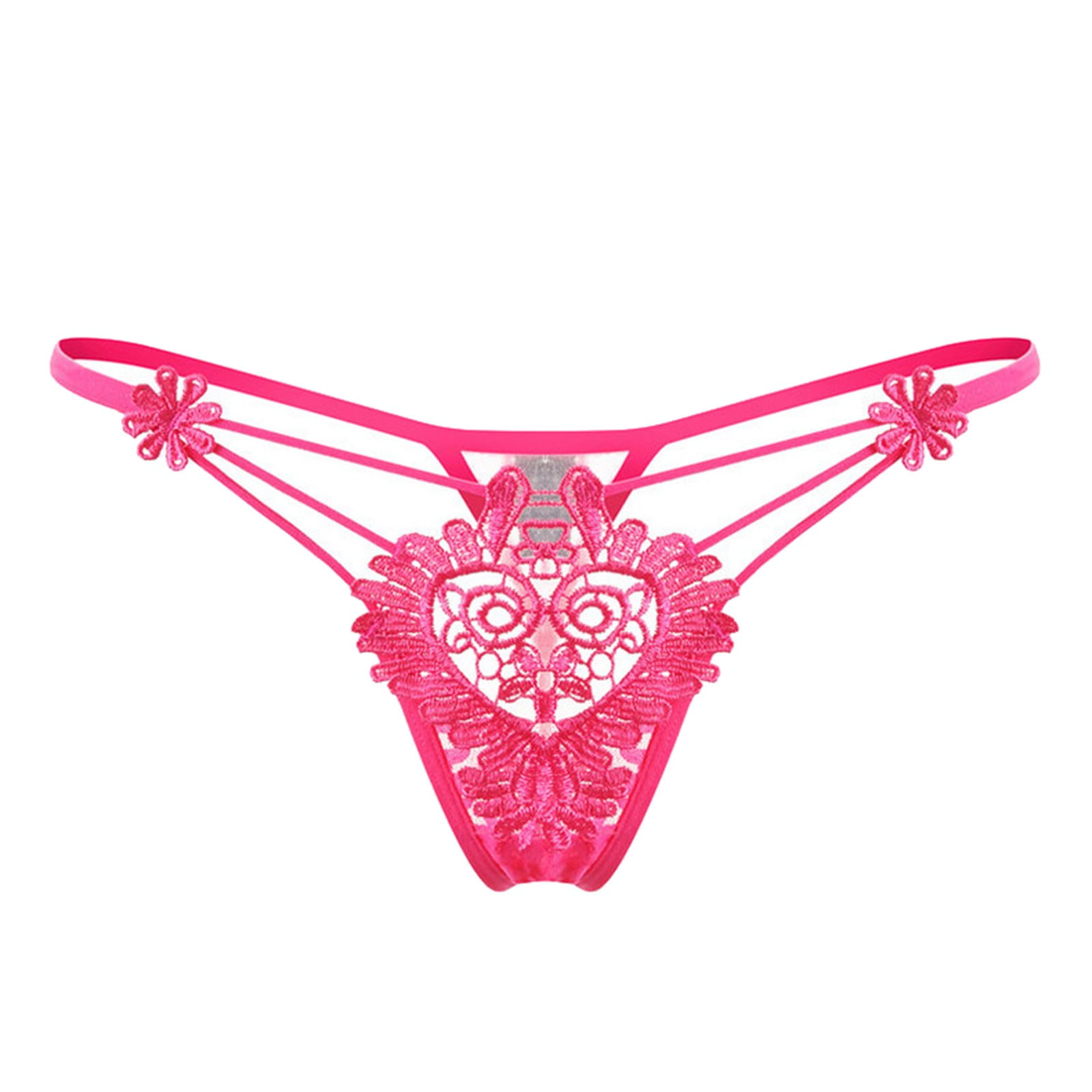 TAIAOJING Seamless Thong For Women Lace Transparent Panties Hollow