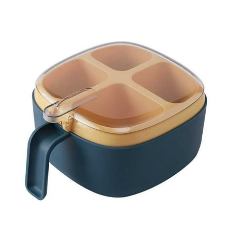 HFDD Four-Tray Spice Jar Set w/ Spoons & Lid — 4-in-1 Plastic Seasoning Box Container for Kitchen — Strong PP Food-Grade Material to Preserve Flavor (Blue)
HFDD Four-Tray Spice Jar Set w/ Spoons & Lid — 4-in-1 Plastic Seasoning Box Container for Kitchen — Strong PP Food-Grade Material to Preserve Flavor (Blue)