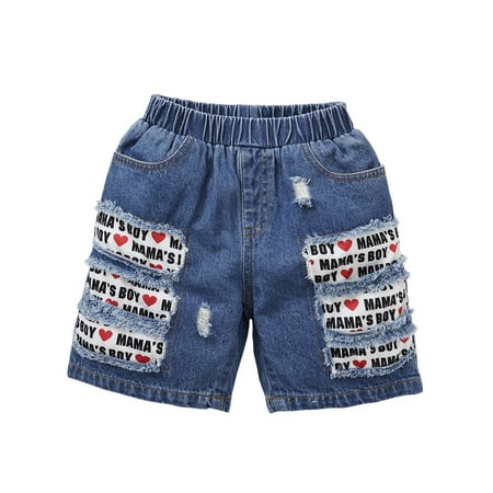 KIMI BEAR Infant Boys Shorts 18 Months Infant Boy Summer Shorts 24 Months Infant Boy MAMA S BOY Letter Print Ripped Denim Shorts Denim Blue
KIMI BEAR Infant Boys Shorts 18 Months Infant Boy Summer Shorts 24 Months Infant Boy MAMA S BOY Letter Print Ripped Denim Shorts Denim Blue