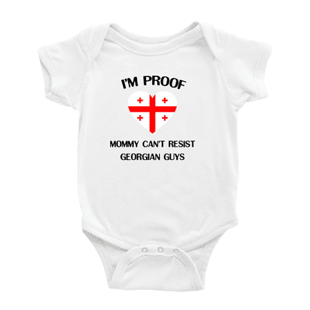 I m Proof Mommy Can t Resist Georgian Guys Baby Romper Bodysuit For Boy Girl (White 3-6 Months)
I m Proof Mommy Can t Resist Georgian Guys Baby Romper Bodysuit For Boy Girl (White 3-6 Months)