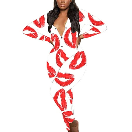 Women Fashion Casual Pants Button Print Long Sleeve Top Home Jumpsuit Long Sleeve Pajamas for Women
Women Fashion Casual Pants Button Print Long Sleeve Top Home Jumpsuit Long Sleeve Pajamas for Women