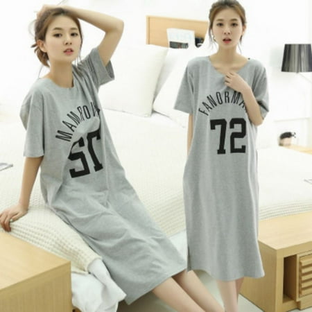 Summer Letter Milk Silk Letter Dot Print Loose Long Nightdress Home Pajamas O Collar Short-sleeved Nightdress Ladies
Summer Letter Milk Silk Letter Dot Print Loose Long Nightdress Home Pajamas O Collar Short-sleeved Nightdress Ladies