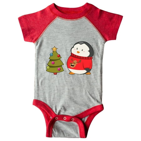 Inktastic Penguin Ugly Christmas Sweater Gift Baby Boy or Baby Girl Bodysuit