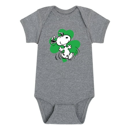 Peanuts - St. Patrick s Day with Snoopy - Infant Baby One Piece Onesie