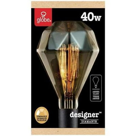 Globe Electric Designer Diamante 40 W BR30 Decorative Incandescent Bulb E26 (Medium) Amber 1 pk
Globe Electric Designer Diamante 40 W BR30 Decorative Incandescent Bulb E26 (Medium) Amber 1 pk