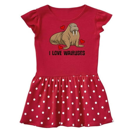 Inktastic Walrus Cute Arctic Animals Gift Baby Girl Dress