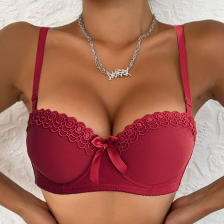 Riforla Women s Lace Removable Bras Underwear Women Comfort Push up Young Girl Bra Red M
Riforla Women s Lace Removable Bras Underwear Women Comfort Push up Young Girl Bra Red M