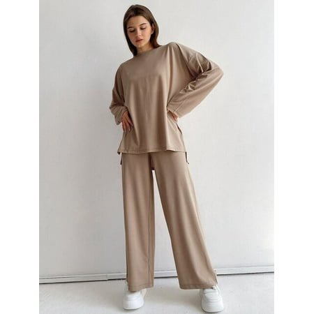 QWZNDZGR Hiloc Khaki Ribbed Pajama Sets For Women Fashion Knit Pajamas Ladies Winter Long Sleeve Loose Sets Womens Outfits Women s Suit
QWZNDZGR Hiloc Khaki Ribbed Pajama Sets For Women Fashion Knit Pajamas Ladies Winter Long Sleeve Loose Sets Womens Outfits Women s Suit