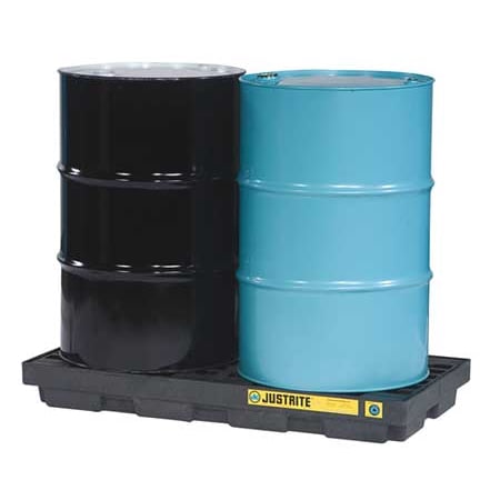 Justrite EcoPolyBlend™ Accumulation Center 2-Drum Black
