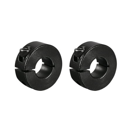 

Uxcell Shaft Collar 0.59 Single Split Carbon Steel Clamping Collar Shaft Collars with Set Screw Black 2 Pack