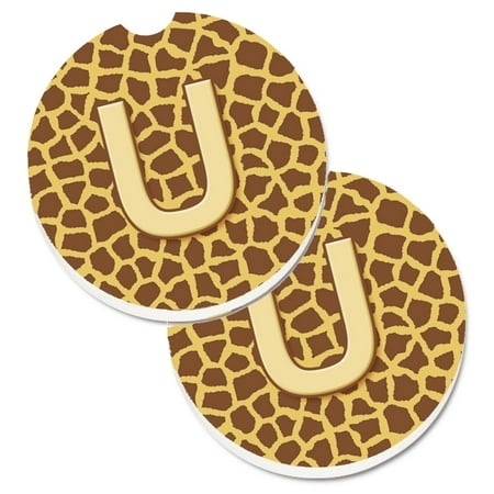 Carolines Treasures CJ1025-UCARC Monogram Initial U Giraffe Set of 2 Cup Holder Car Coasters Large multicolor
Carolines Treasures CJ1025-UCARC Monogram Initial U Giraffe Set of 2 Cup Holder Car Coasters Large multicolor