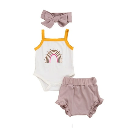 Izhansean 3Pcs Newborn Baby Girls Boys Summer Clothes Rainbow Romper Shorts Pants Outfits Purple 12-18 Months
Izhansean 3Pcs Newborn Baby Girls Boys Summer Clothes Rainbow Romper Shorts Pants Outfits Purple 12-18 Months