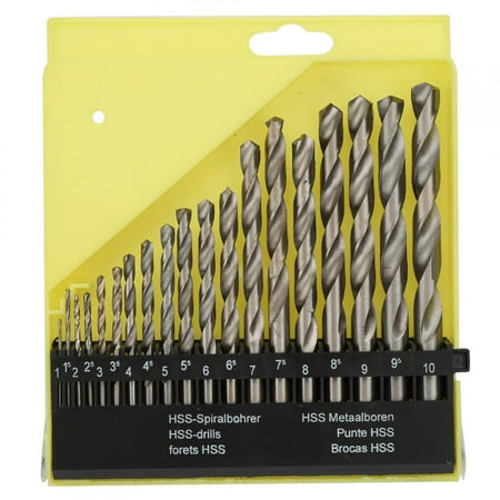 19pcs HSS High Speed Steel Straight Shank Drill Bit Set Kit With Case 1-10mm
19pcs HSS High Speed Steel Straight Shank Drill Bit Set Kit With Case 1-10mm