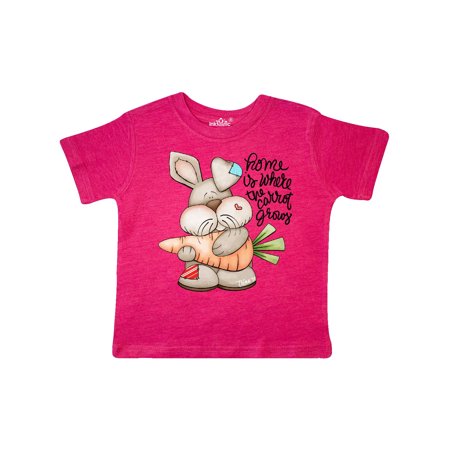 Inktastic Home is Where Carrot Grows Bunny Rabbit Gift Toddler Boy Girl T-Shirt