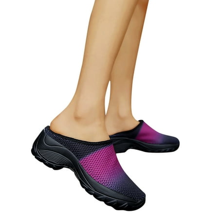 Cathalem Half Breathable Outdoor Wedge Knit Slippers Comfort Shoes Platform Shoes Support With Women Flat Sandals Casual Shoes Pink 8
Cathalem Half Breathable Outdoor Wedge Knit Slippers Comfort Shoes Platform Shoes Support With Women Flat Sandals Casual Shoes Pink 8