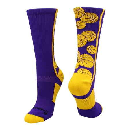 MadSportsStuff Crazy Basketball Logo Crew Socks (Purple/Gold Medium)
MadSportsStuff Crazy Basketball Logo Crew Socks (Purple/Gold Medium)