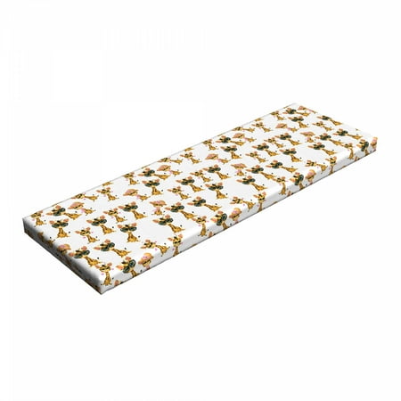 Giraffe Bench Pad Baby Safari Animal Romantic Characters Boy and Girl Mascots HR Foam Cushion with Decorative Fabric Cover 45 x 15 x 2 Pale Brown Pink Yellow by Ambesonne
Giraffe Bench Pad Baby Safari Animal Romantic Characters Boy and Girl Mascots HR Foam Cushion with Decorative Fabric Cover 45 x 15 x 2 Pale Brown Pink Yellow by Ambesonne