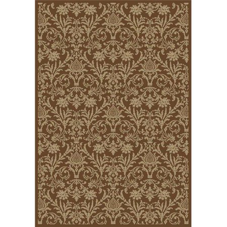 9 ft. 3 in. x 12 ft. 6 in. Jewel Damask - Brown