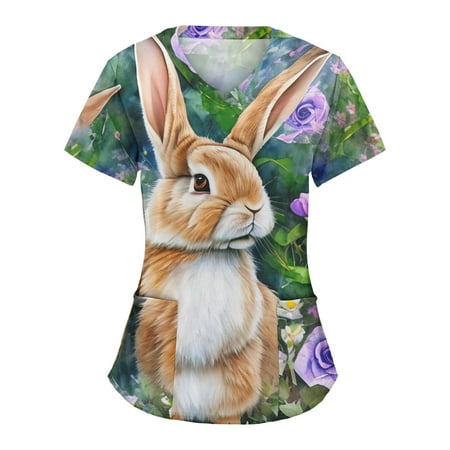 TAIAOJING Scrubs for Women Comfotable Easter Day Printing Short Sleeve V Neck Cartoon Working Tshirts Blouse Tops With Pockets
TAIAOJING Scrubs for Women Comfotable Easter Day Printing Short Sleeve V Neck Cartoon Working Tshirts Blouse Tops With Pockets