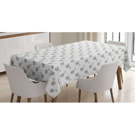 Cartoon Tablecloth Mice Along Heart Shaped Balloons Birthday Shower Celebration Rectangle Satin Table Cover Accent for Dining Room and Kitchen 60 X 90 Pale Pink Grey White by Ambesonne
Cartoon Tablecloth Mice Along Heart Shaped Balloons Birthday Shower Celebration Rectangle Satin Table Cover Accent for Dining Room and Kitchen 60 X 90 Pale Pink Grey White by Ambesonne