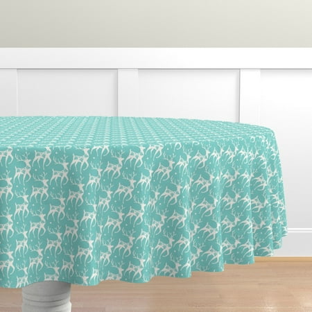 Cotton Sateen Tablecloth 70 Round - Midcentury Mod Christmas Retro Snow Deer Aqua Teal Holiday Winter Midcentury Modern Print Custom Table Linens by Spoonflower
Cotton Sateen Tablecloth 70 Round - Midcentury Mod Christmas Retro Snow Deer Aqua Teal Holiday Winter Midcentury Modern Print Custom Table Linens by Spoonflower