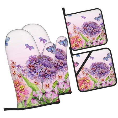 Fotbe Flowers And Colorful Butterflies for 4Pcs Oven Mitts and Pot Holders 500℉ Heat Resistant Oven Mitts Non-Slip Silicone Surface Safe for Baking Cooking BBQ
Fotbe Flowers And Colorful Butterflies for 4Pcs Oven Mitts and Pot Holders 500℉ Heat Resistant Oven Mitts Non-Slip Silicone Surface Safe for Baking Cooking BBQ