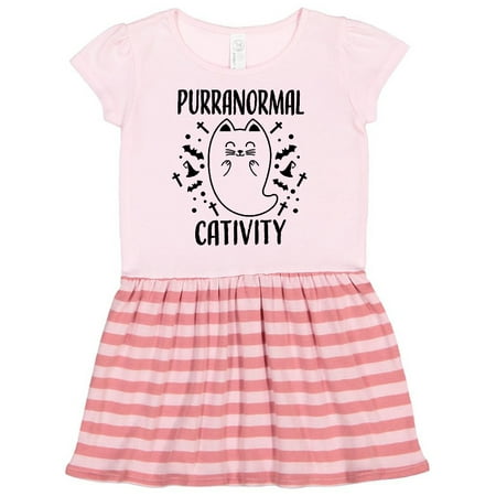 Inktastic Purranormal Cativity with Cute Cat Ghost Gift Toddler Girl Dress