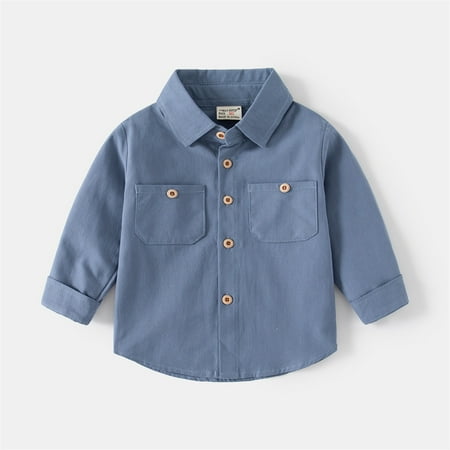 Hbdhejl Toddler Boys Girls Shirts Kids Children Infant Baby Long Sleeve Cotton Patchwork Gentleman Solid Color Shirt Blouse Tops Outfits Clothes Blue 5-6 Years
Hbdhejl Toddler Boys Girls Shirts Kids Children Infant Baby Long Sleeve Cotton Patchwork Gentleman Solid Color Shirt Blouse Tops Outfits Clothes Blue 5-6 Years