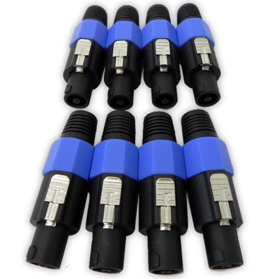 Seismic Audio 8 Pack of Speakon connectors - 2 or 4 pole with a metal latch lock - Speakon2-4P8Pack