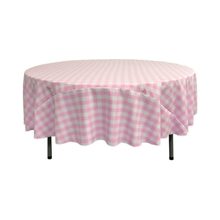 LA Linen Polyester Gingham Checkered 72-Inch Round Tablecloth Pink and White
LA Linen Polyester Gingham Checkered 72-Inch Round Tablecloth Pink and White