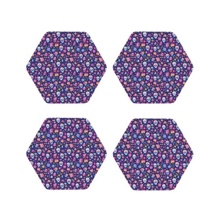 Matuu colorful Skull butterfly flower1 for Cup Coasters Set of 4 Leather Coasters Desk Coasters for Office Measures 4” x 4”-Hexagon
Matuu colorful Skull butterfly flower1 for Cup Coasters Set of 4 Leather Coasters Desk Coasters for Office Measures 4” x 4”-Hexagon