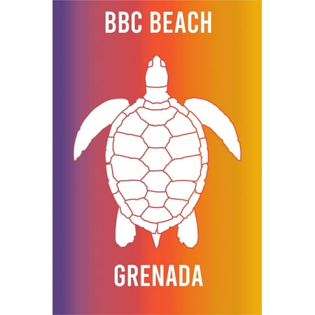 Bbc Beach Grenada Souvenir 2x3 Inch Fridge Magnet Turtle Design